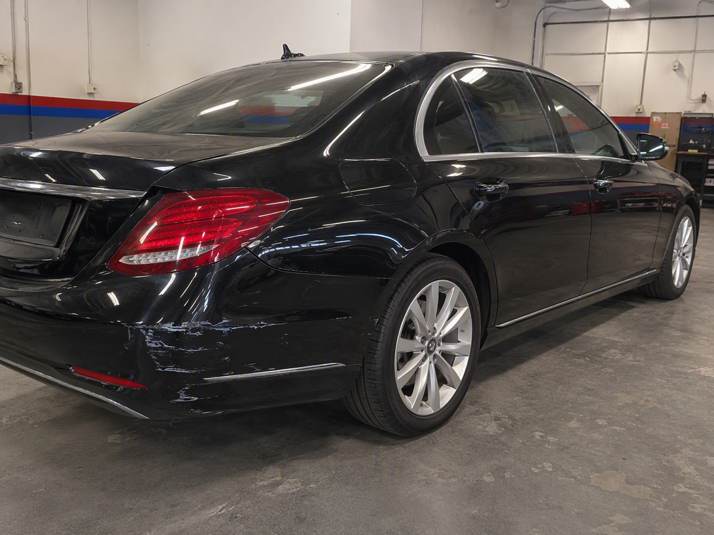 Before · Mercedes rear damage