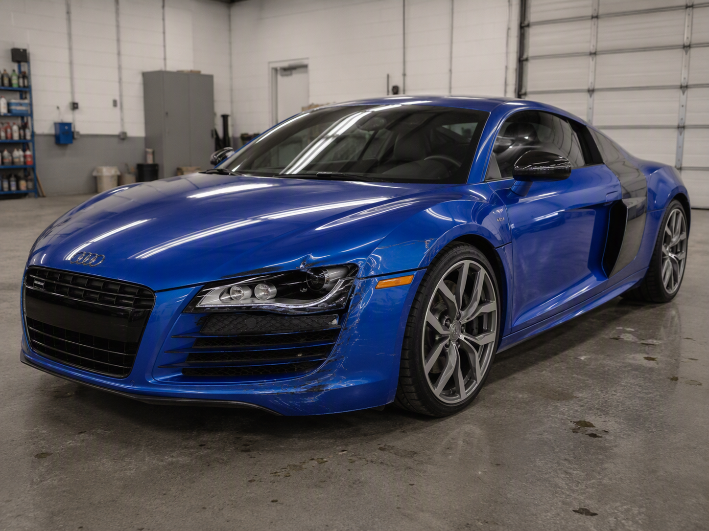 Before · Audi R8 front damage